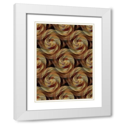 Cinnamon Rolls Seamless Pattern White Modern Wood Framed Art Print with Double Matting by Manlove, David
