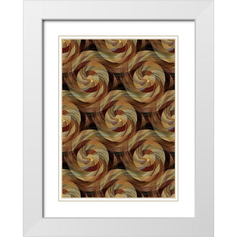 Cinnamon Rolls Seamless Pattern White Modern Wood Framed Art Print with Double Matting by Manlove, David