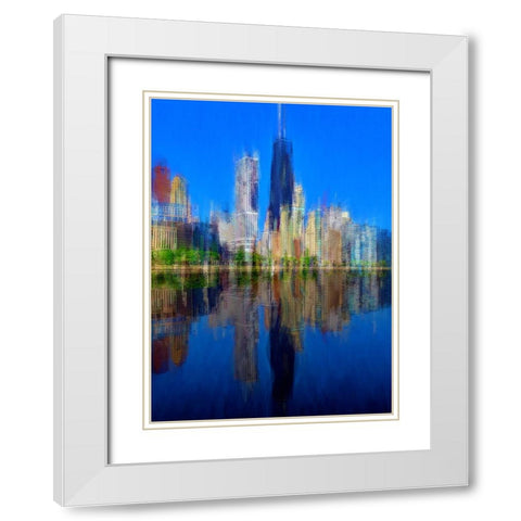 Hancock 3 White Modern Wood Framed Art Print with Double Matting by Manlove, David