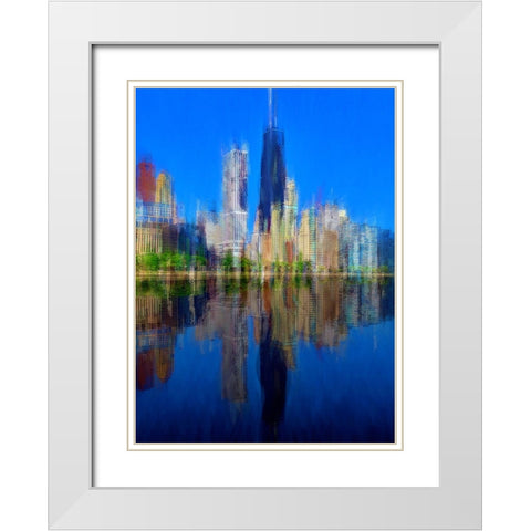 Hancock 3 White Modern Wood Framed Art Print with Double Matting by Manlove, David