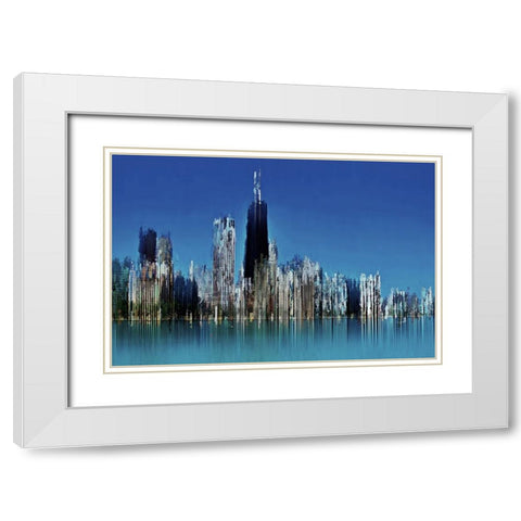 Hancock White Modern Wood Framed Art Print with Double Matting by Manlove, David