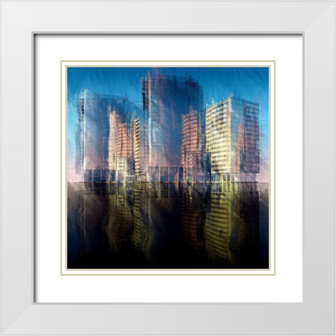 The Future Is Now White Modern Wood Framed Art Print with Double Matting by Manlove, David