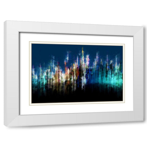 Dusk B White Modern Wood Framed Art Print with Double Matting by Manlove, David