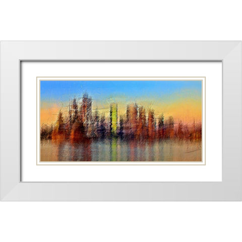 Sydney White Modern Wood Framed Art Print with Double Matting by Manlove, David