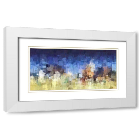 My City Digital White Modern Wood Framed Art Print with Double Matting by Manlove, David