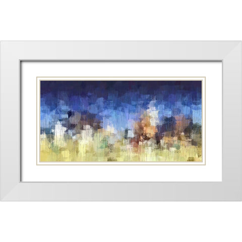 My City Digital White Modern Wood Framed Art Print with Double Matting by Manlove, David