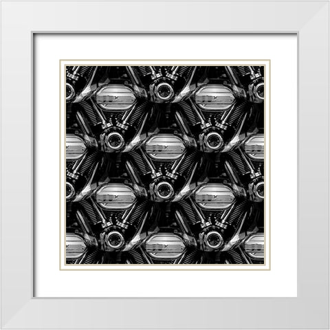 V2pattern White Modern Wood Framed Art Print with Double Matting by Manlove, David