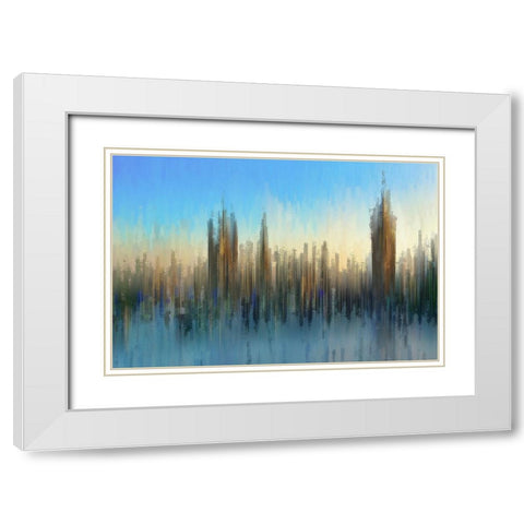 PixelWestminster White Modern Wood Framed Art Print with Double Matting by Manlove, David