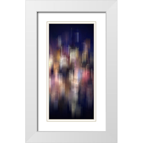 City on the Water White Modern Wood Framed Art Print with Double Matting by Manlove, David