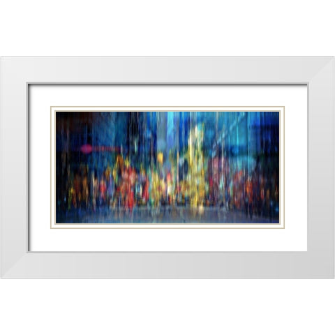 A Blur of Memories White Modern Wood Framed Art Print with Double Matting by Manlove, David