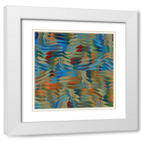 Caribbean Sea White Modern Wood Framed Art Print with Double Matting by Manlove, David