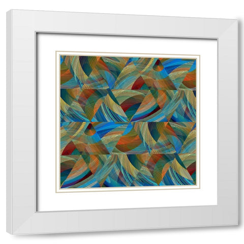 Caribbeanseamless White Modern Wood Framed Art Print with Double Matting by Manlove, David