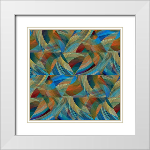 Caribbeanseamless White Modern Wood Framed Art Print with Double Matting by Manlove, David