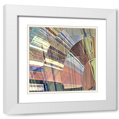 Lyricism A White Modern Wood Framed Art Print with Double Matting by Manlove, David