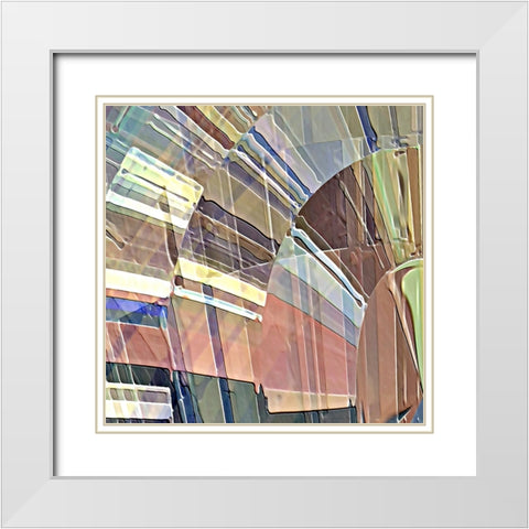 Lyricism A White Modern Wood Framed Art Print with Double Matting by Manlove, David