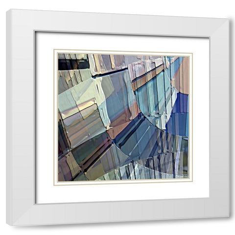Lyricism C White Modern Wood Framed Art Print with Double Matting by Manlove, David
