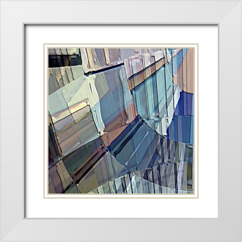 Lyricism C White Modern Wood Framed Art Print with Double Matting by Manlove, David