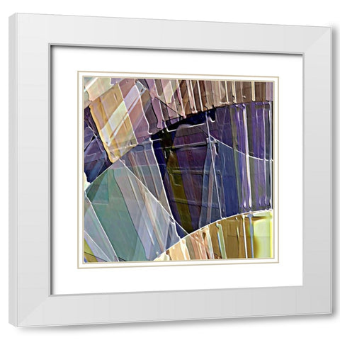 Lyricism E White Modern Wood Framed Art Print with Double Matting by Manlove, David