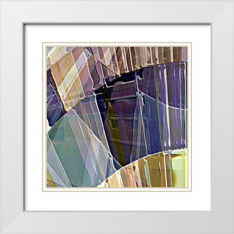 Lyricism E White Modern Wood Framed Art Print with Double Matting by Manlove, David