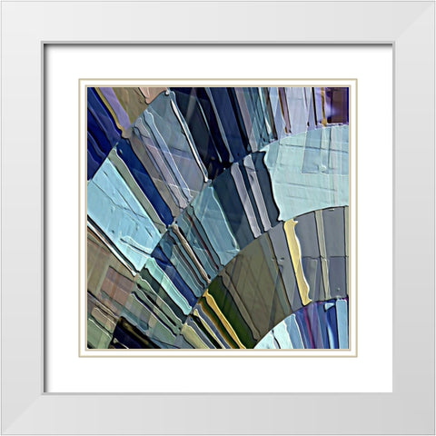 Lyricism G White Modern Wood Framed Art Print with Double Matting by Manlove, David