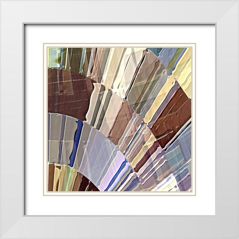 Lyricism H White Modern Wood Framed Art Print with Double Matting by Manlove, David