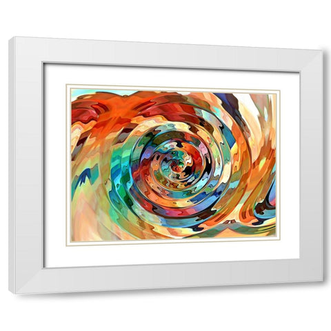 Rose Water White Modern Wood Framed Art Print with Double Matting by Manlove, David
