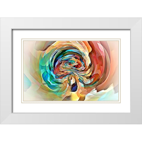 The Rose Tunnel White Modern Wood Framed Art Print with Double Matting by Manlove, David