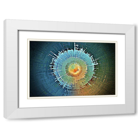 Alectrona 2 White Modern Wood Framed Art Print with Double Matting by Manlove, David