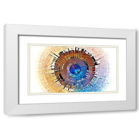 Final Fusion 2 White Modern Wood Framed Art Print with Double Matting by Manlove, David