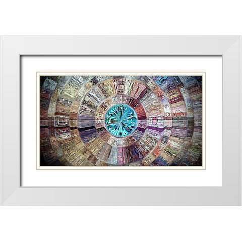 Fountain of Life White Modern Wood Framed Art Print with Double Matting by Manlove, David
