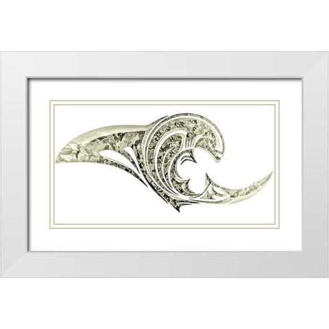 Alien Emergence Insignia White Modern Wood Framed Art Print with Double Matting by Manlove, David