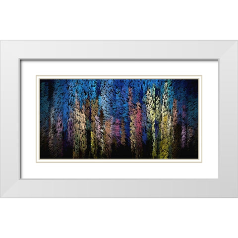 City Brush 2 White Modern Wood Framed Art Print with Double Matting by Manlove, David