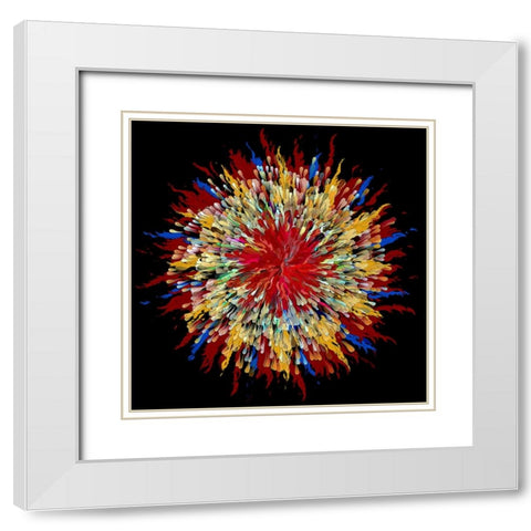 Feather Duster White Modern Wood Framed Art Print with Double Matting by Manlove, David