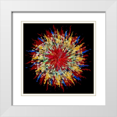 Feather Duster White Modern Wood Framed Art Print with Double Matting by Manlove, David