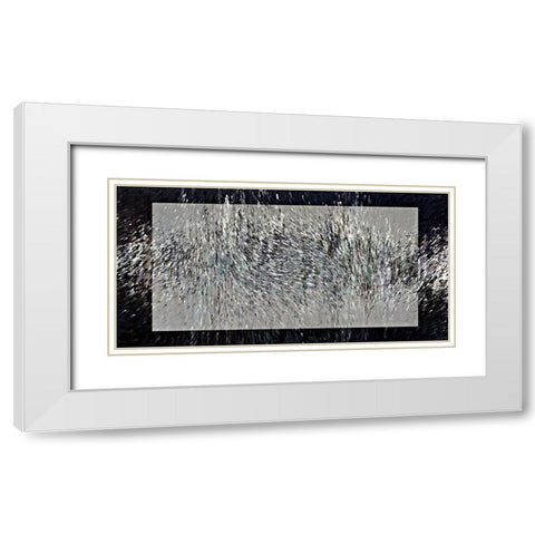 Droplets Splash R White Modern Wood Framed Art Print with Double Matting by Manlove, David