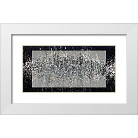 Droplets Splash R White Modern Wood Framed Art Print with Double Matting by Manlove, David