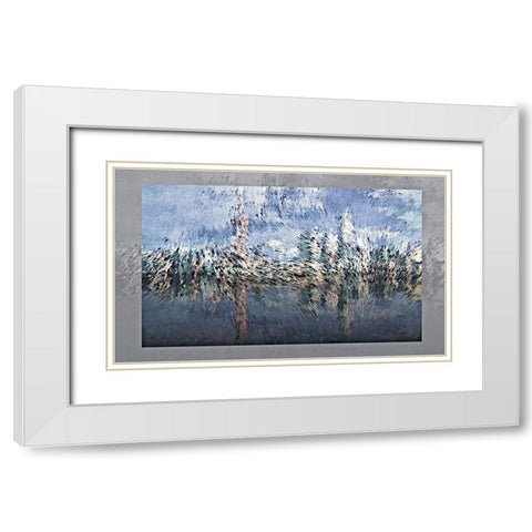 Shanghai Wind White Modern Wood Framed Art Print with Double Matting by Manlove, David