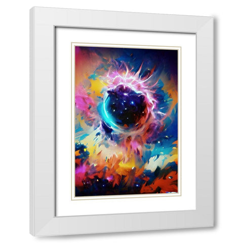Black Sun White Modern Wood Framed Art Print with Double Matting by Manlove, David