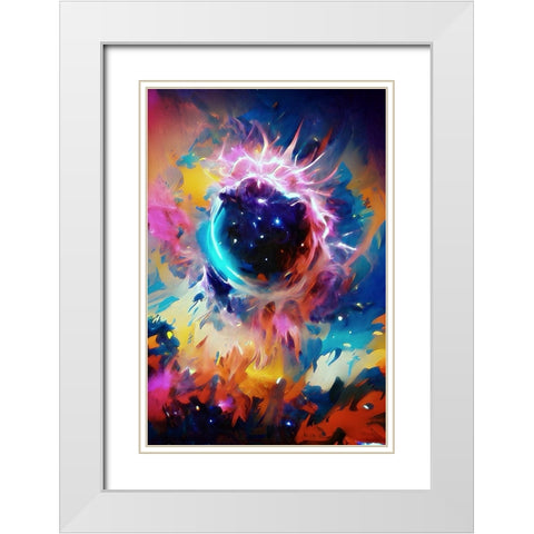 Black Sun White Modern Wood Framed Art Print with Double Matting by Manlove, David