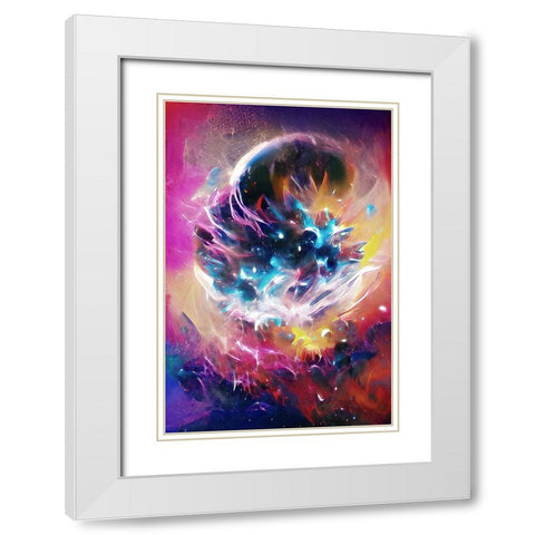 The Merger White Modern Wood Framed Art Print with Double Matting by Manlove, David