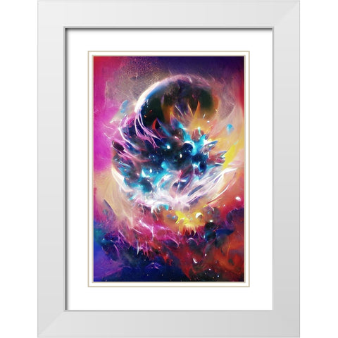The Merger White Modern Wood Framed Art Print with Double Matting by Manlove, David