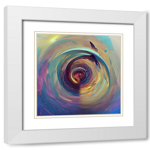 Tanhauser Gate White Modern Wood Framed Art Print with Double Matting by Manlove, David
