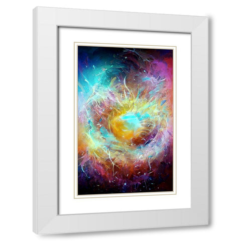 Ai Astronomy 1 White Modern Wood Framed Art Print with Double Matting by Manlove, David