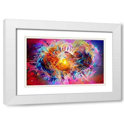 Ai Astronomy 2 White Modern Wood Framed Art Print with Double Matting by Manlove, David