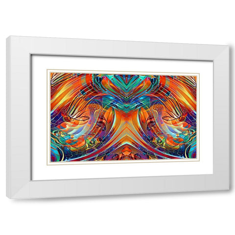 Glass Blower 3 White Modern Wood Framed Art Print with Double Matting by Manlove, David
