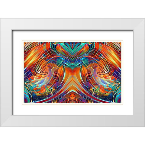 Glass Blower 3 White Modern Wood Framed Art Print with Double Matting by Manlove, David