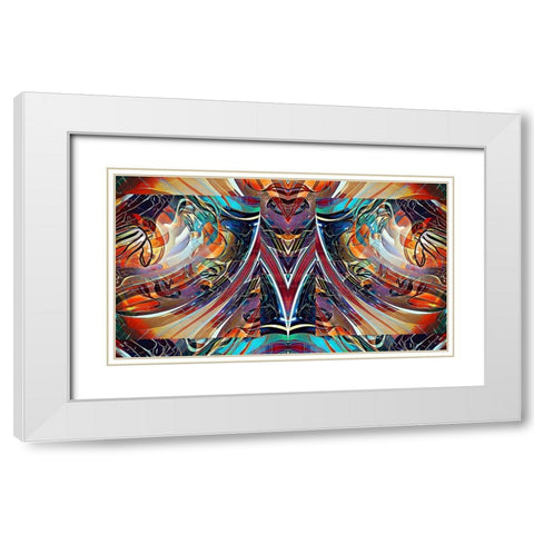 M2 White Modern Wood Framed Art Print with Double Matting by Manlove, David