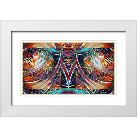 M2 White Modern Wood Framed Art Print with Double Matting by Manlove, David