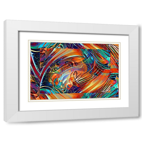 Musical Glass and Musical Glass 3 White Modern Wood Framed Art Print with Double Matting by Manlove, David