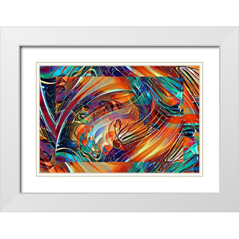 Musical Glass and Musical Glass 3 White Modern Wood Framed Art Print with Double Matting by Manlove, David